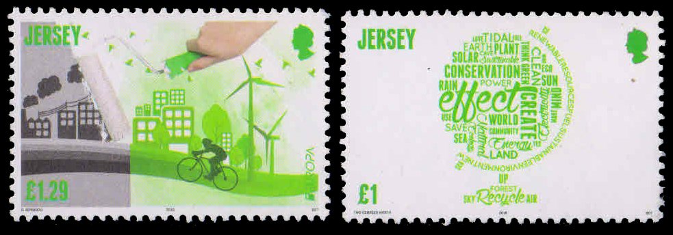 JERSEY 2016-Europa, Think Green, Set of 4, MNH, Face £ 3.79-S.G. 2057-2060-Cat £ 10.50
