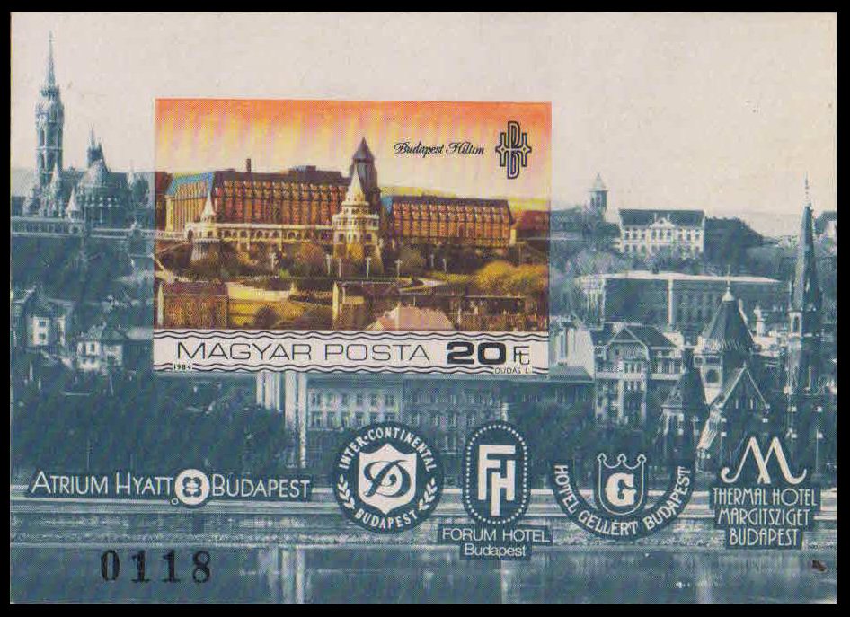 HUNGARY 1984-Hilton Building, Budapest Hotels, Imperf M/s, Mint, S.G. MS 3382-Cat £ 8.50