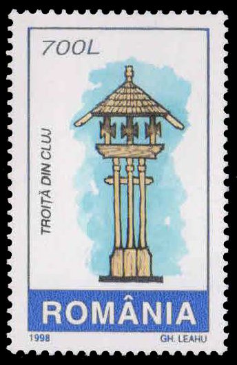 ROMANIA 1998-Roadside Shrines, Crucifixion, Set of 3, MNH, S.G. 5933-35