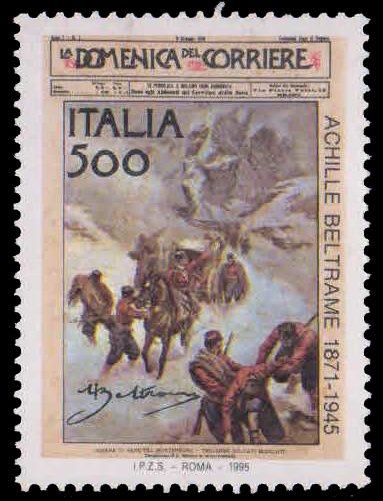 ITALY 1995-1st Issue of La Domenica del Corriere, Painting by Achille Bettrome, 1 Value, MNH, S.G. 2288