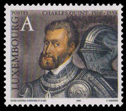 LUXEMBOURG 2000, Emperor Charles V, 500th Birth Anniv. 16f Value, 1 Stamp, MNH, S.G. 1519-Cat £ 2.50