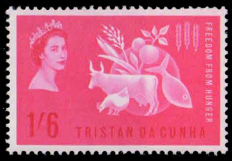 TRISTAN DA CUNHA 1963-Freedom from Hunger, 1 Value, Mint, S.G. 68