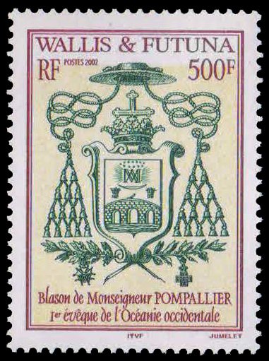 WALLIS & FUTUNA ISLANDS 2002-Arms, Monseigneur Pompallier (1st Bishop of Western Oceanie), 1 Value, MNH, s.G. 796-Cat £ 15-