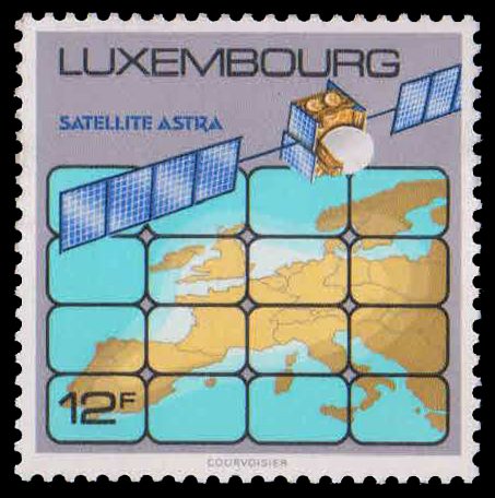 LUXEMBOURG 1989-Council of 16-Channel TV Satellite, Map on TV Screen, Communication, 1 Value, MNH, S.G. 1245-Cat £ 2.40