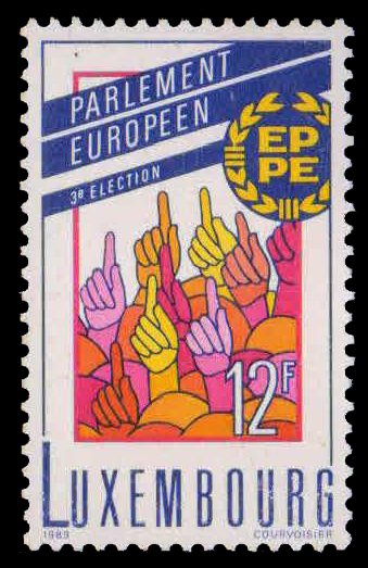 LUXEMBOURG 1989-Hands, 3rd Direct Elections to European Parliament, 1 Value, MNH, S.G. 1249-Cat £ 2.40