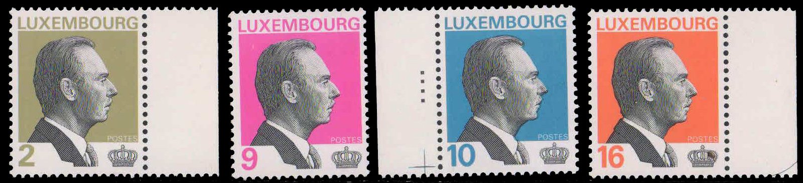 LUXEMBOURG 1993-Grand Duke Jean, 4 Different, S.G. 1331-1339-MNH, Cat £ 4-