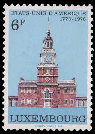 LUXEMBOURG 1976-Independence Hall, Bicent. of American Revolution, 1 Value, MNH, S.G. 970