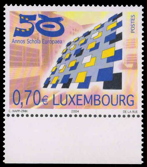LUXEMBOURG 2004-50th Anniv. of European School, Building & Emblem, 1 Value, MNH, S.G. 1679-Cat £ 3.50