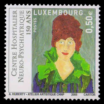 LUXEMBOURG 2005-Women Painting, Neuro Psychiatric, Medical Center, 1 Value, MNH, S.G. 1697