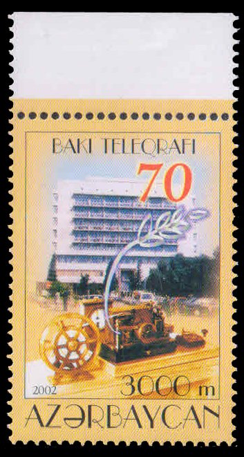 AZERBAIJAN 2002-Baku Telegraph Office, Building, 1 Value, MNH, S.G. 532-Cat � 5.50