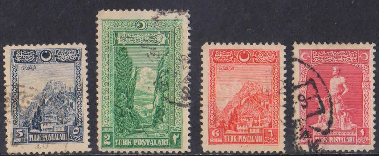TURKEY, Pre 1930 Old Stamps, 4 Different Used