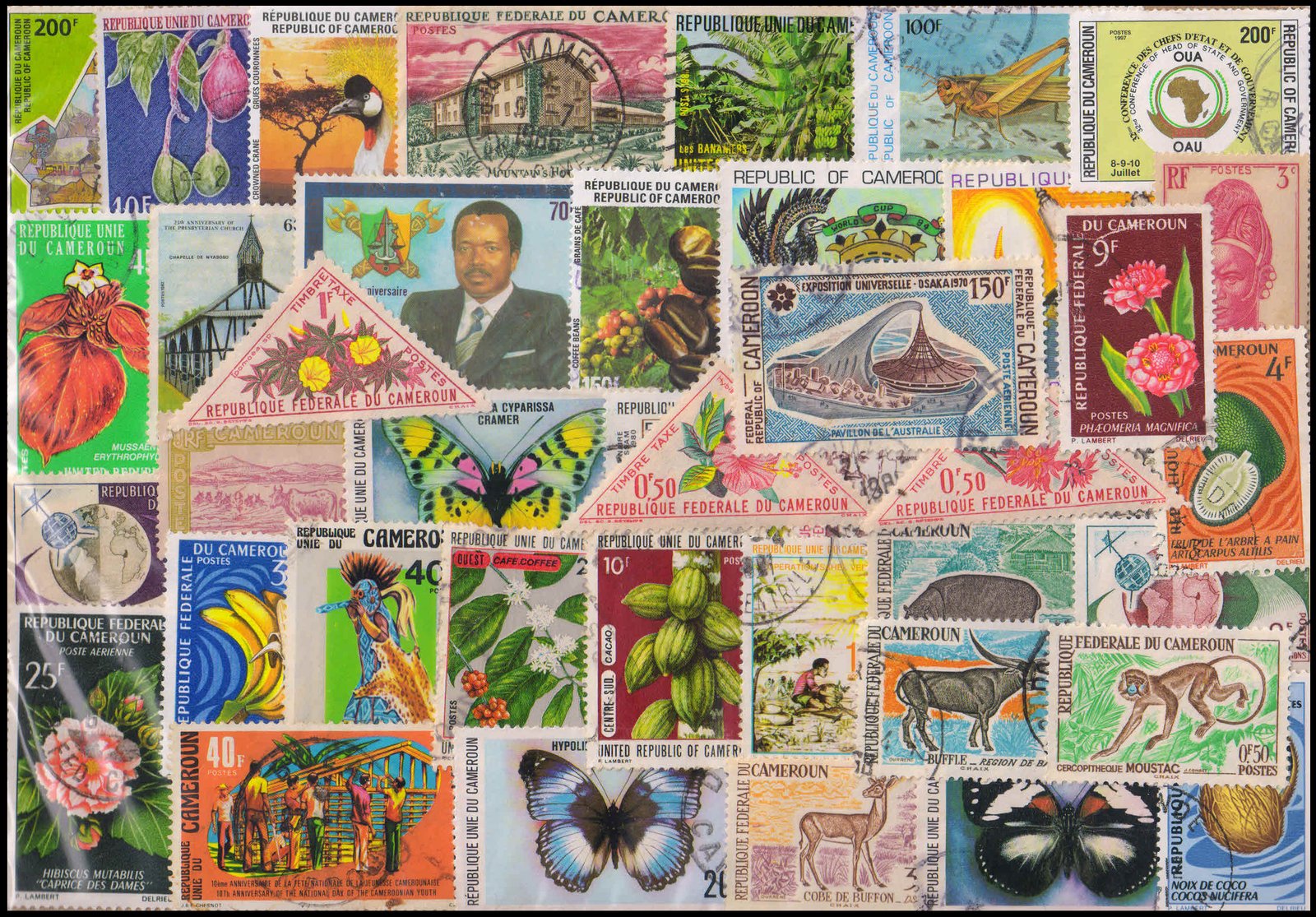 CAMEROUN-66 All Different Thematic Used & Mint, Mostly Large, as per scan