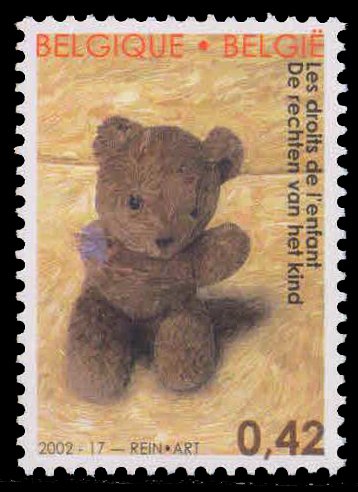 BELGIUM 2002-The Right of the Child, Teddy Bear, 1 Value, MNH, S.G. 3725
