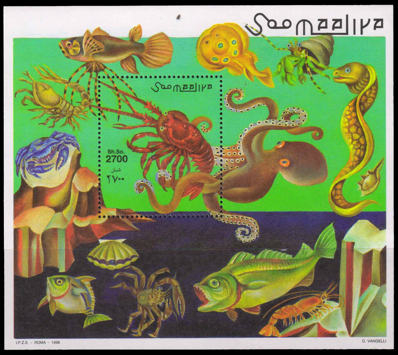 SOMALIA 1998-Marine Life, Miniature Sheet, MNH