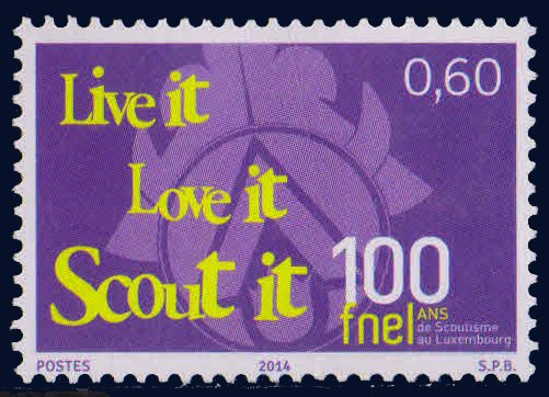 LUXEMBOURG 2014-Scout 100 Years-1 Value, MNH, S.G. 2001-Cat £ 4.50-