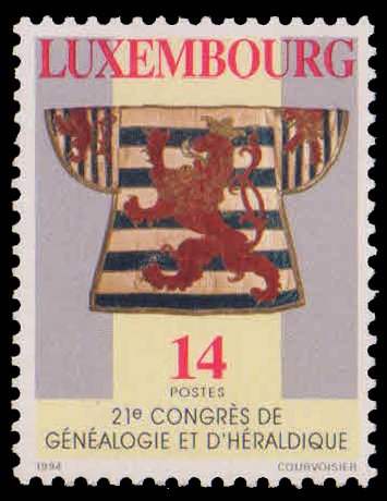LUXEMBOURG 1994-International Genealogy and Heraldry Congress, 1 Value, MNH, S.G. 1371-Cat £ 4-