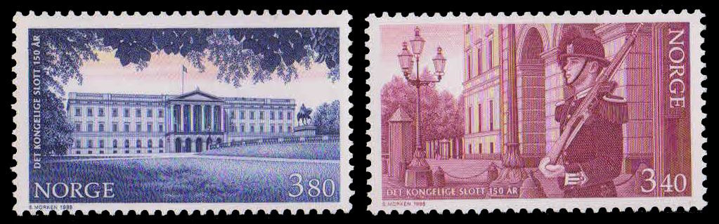 NORWAY 1998-Royal Palace, Building, Architecture, Main Front, Guard, Set of 2, MNH, S.G. 1326-27-Cat £ 2.90