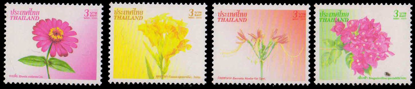 THAILAND 2003-Flowers, New Year, Set of 4-MNH, S.G. 2468-71