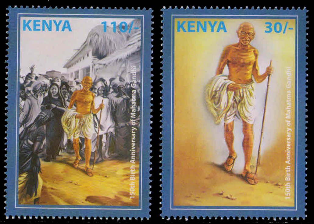 KENYA 2020-150th Anniversary of Mahatma Gandhi, Set of 2, MNH