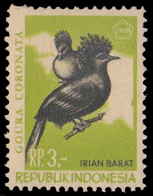 WEST IRIAN 1968-Blue Crowned Pigeons, 1 Value, MNH, S.G. 34-Cat £ 9-