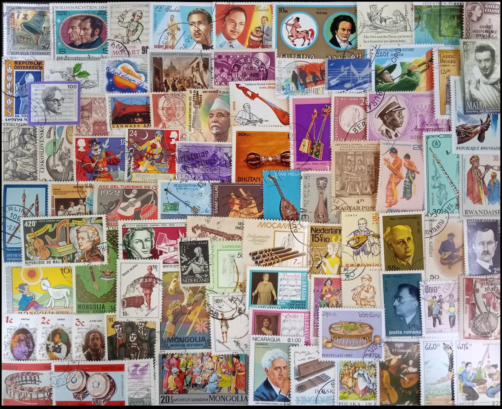LAOS 290 All Different Thematic Stamps, Old & New