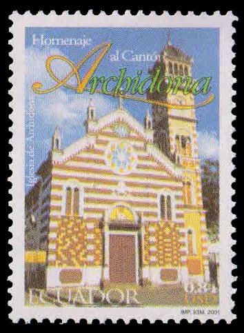 ECUADOR 2001-Archidona Church, 1 Value, MNH, S.G. 2484-Cat � 8.50