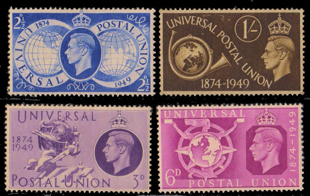 GREAT BRITAIN (England) 1949-75th Anniv. of U.P.U. (Universal Postal Union), Set of 4, Mint