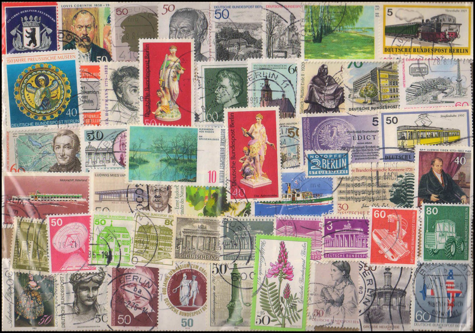 BERLIN (Germany) 270 All Different Used Stamps, Large & Small