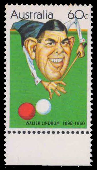 AUSTRALIA 1981-Sporting, Billiards, Walter Lindrum, 1 Value, MNH, S.G. 769