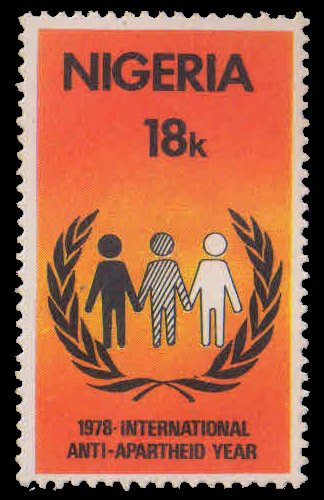 NIGERIA 1972-Int. Anti Apartheid Year, Emblem, 1 Value, MNH, S.G. 392