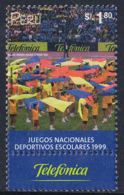 PERU 2000-Pupils Carrying Flag, National School Sports Games, 1 Value, MNH, S.G. 2046