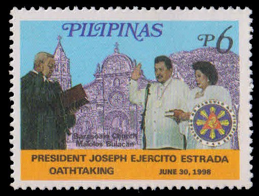 PHILIPPINES 1998-Inauguration of Pres. Joseph Ejercito Eastrade, Taking Oath, 1 Value, MNH, S.G. 3168