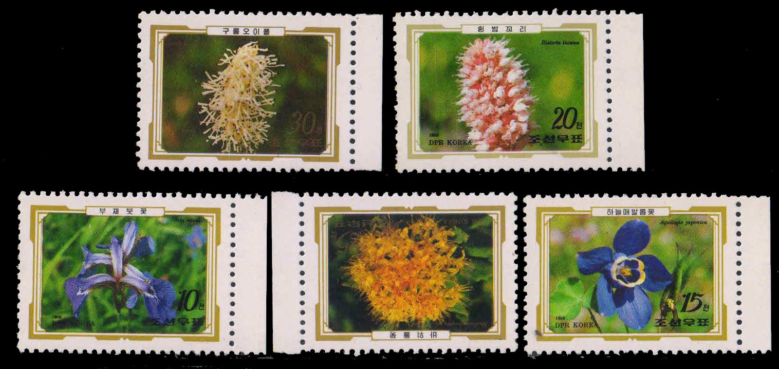 NORTH KOREA  1989-Alpine Flowers, Set of 5, MNH, S.G. N 2904-08