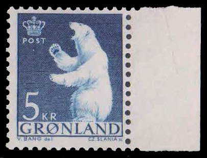 GREENLAND 1963-Polar Bear, Animal, 1 Value, MNH, S.G. 61