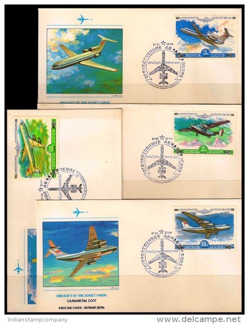 RUSSIA 1979-Soviet Aircraft-Set of 4-First Day Cover