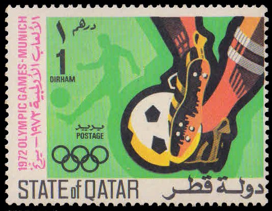QATAR 1972-Olympic Games, Munich, Football, 1 Value, MNH, S.G. 415