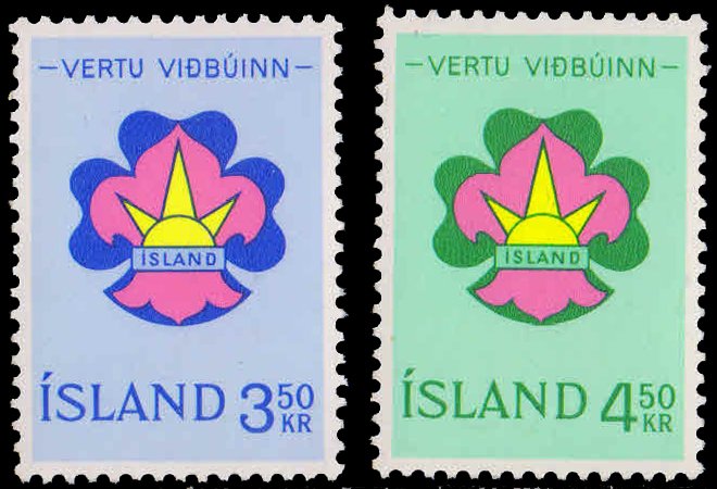 ICELAND 1964-Boy Scouts, Commemoration, Set of 2, MNH, S.G. 409-10