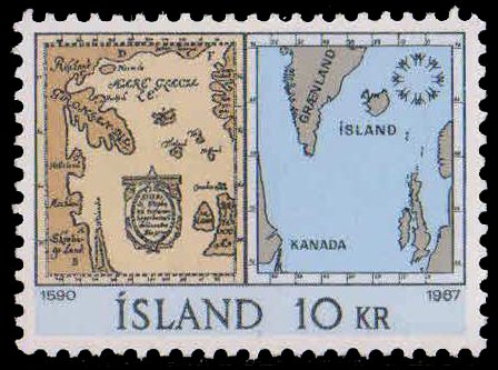 ICELAND 1967-Old & New Maps of Iceland, World Fair, 1 Value, MNH, S.G. 442