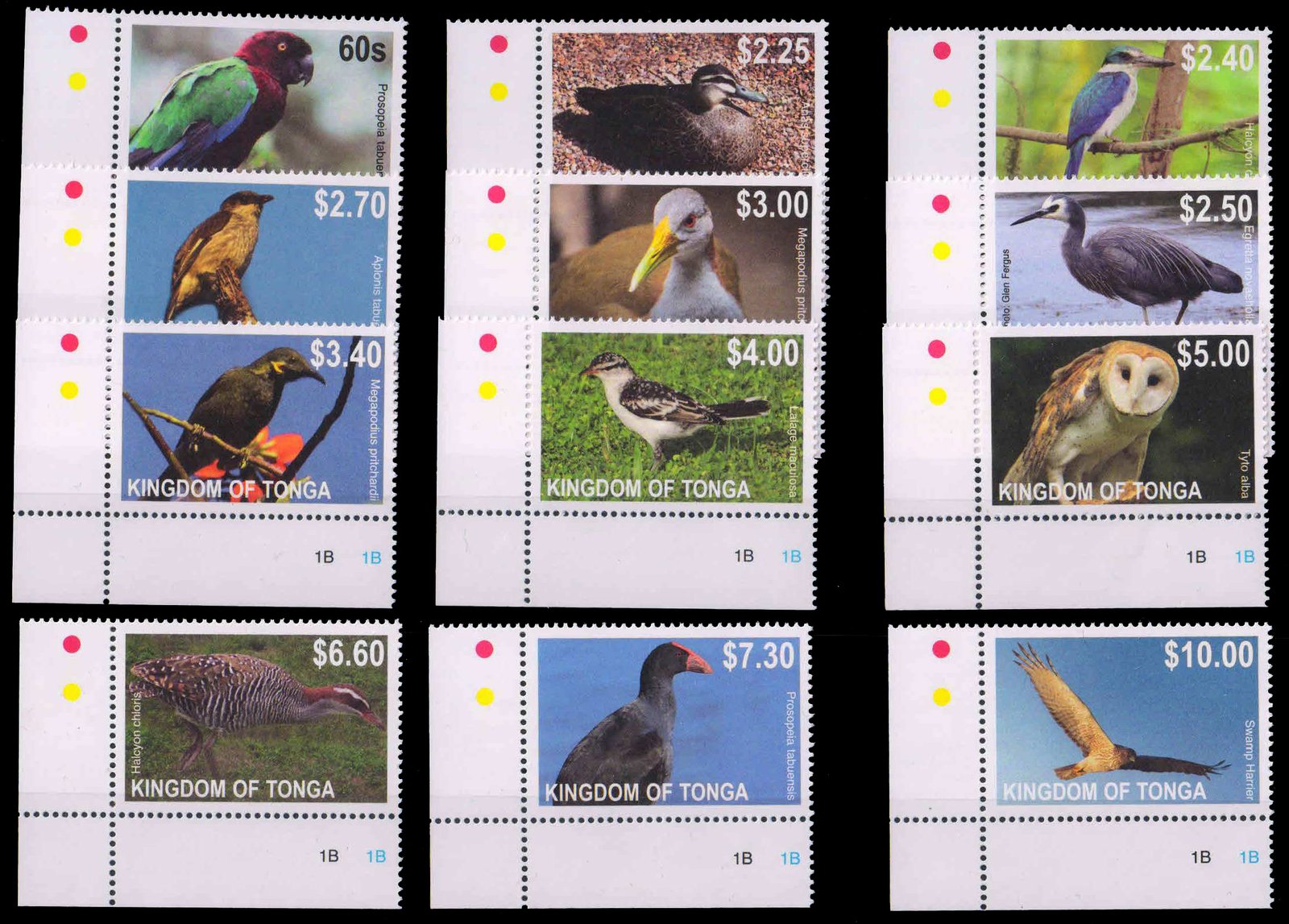TONGA 2012-Birds-Nature-Flora & Fauna-Comp. Set of 12, MNH, S.G. 1624-1634-Cat � 50-
