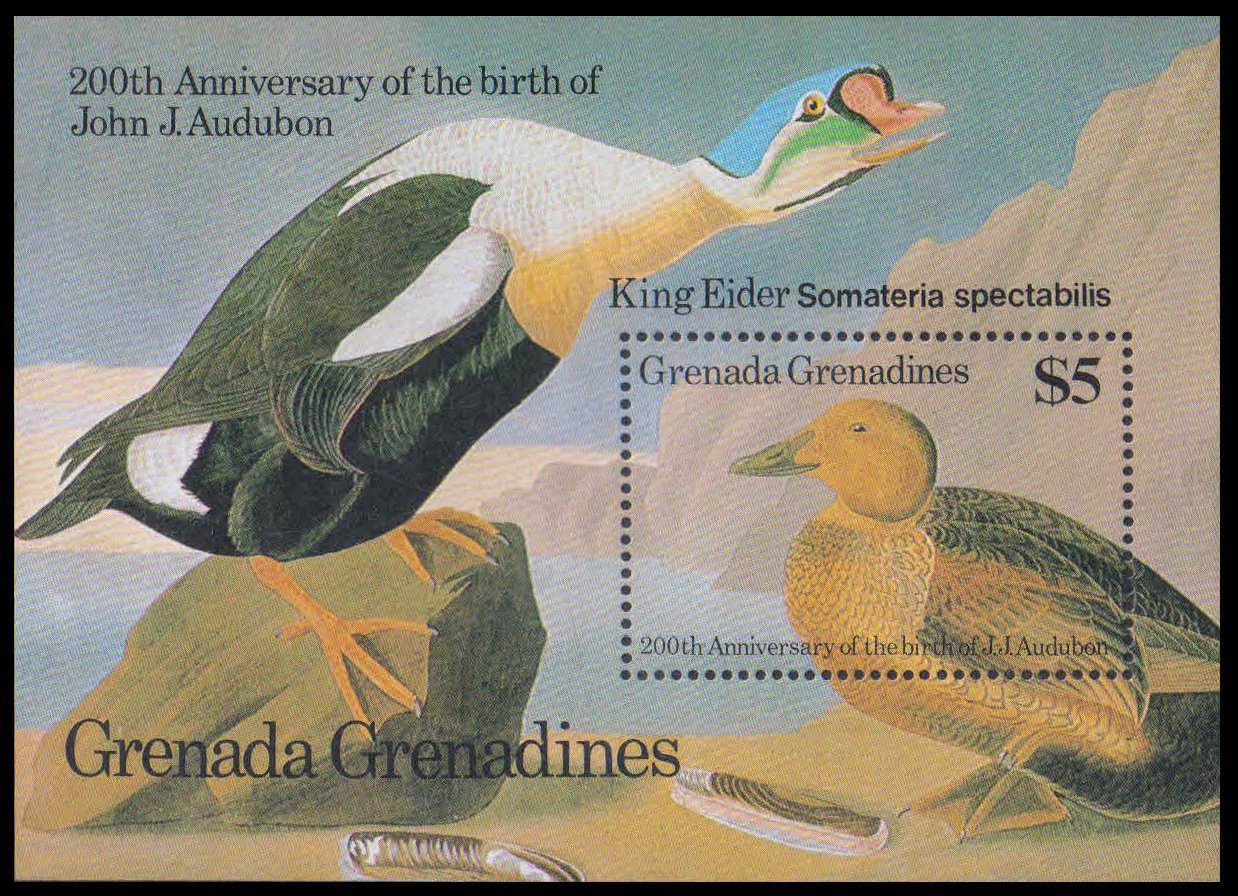GRENADA GRENADINES 1986-John J Audubon-Birds-Miniature Sheet, MNH, S.G. MS 740