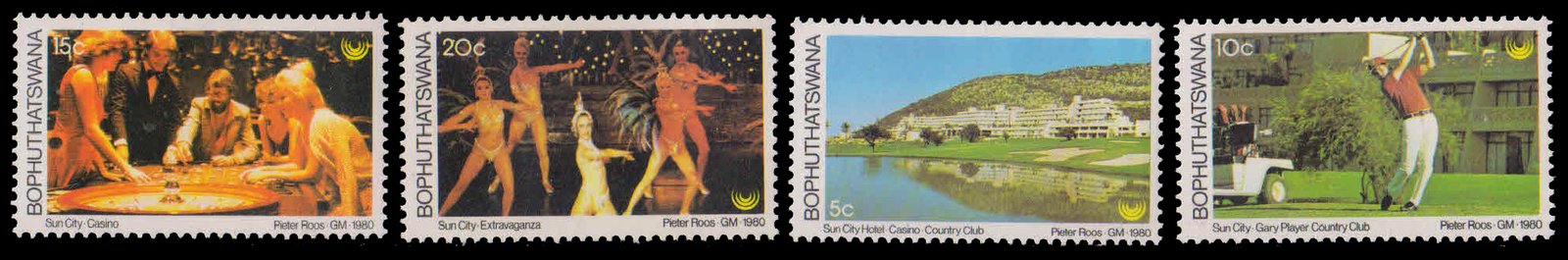 BOPHUTHATSWANA 1980-Tourism-Golf-Casino-Extravaganza, Set of 4, MNH, S.G. 64-67