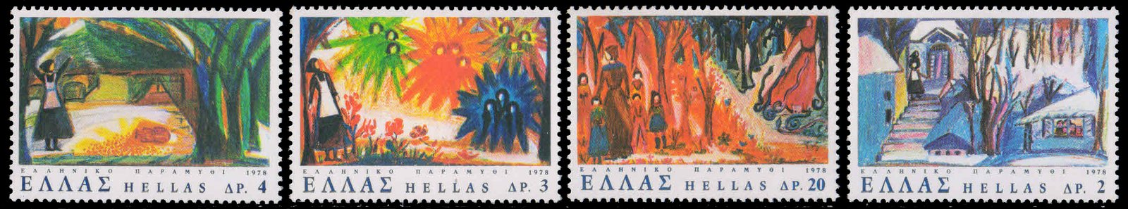 GREECE 1978-The Twelve Months, Greek Fairy Tale, Set of 4, MNH, S.G. 1429-1432