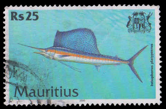 MAURITIUS 2000-Fish Voilier-Used, 1 Value, S.G. 1042-Cat � 3.75