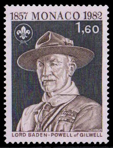 MONACO 1982-Lord Baden Powell, Founder of Boy Scout Movement, 1 Value, MNH, S.G. 1578