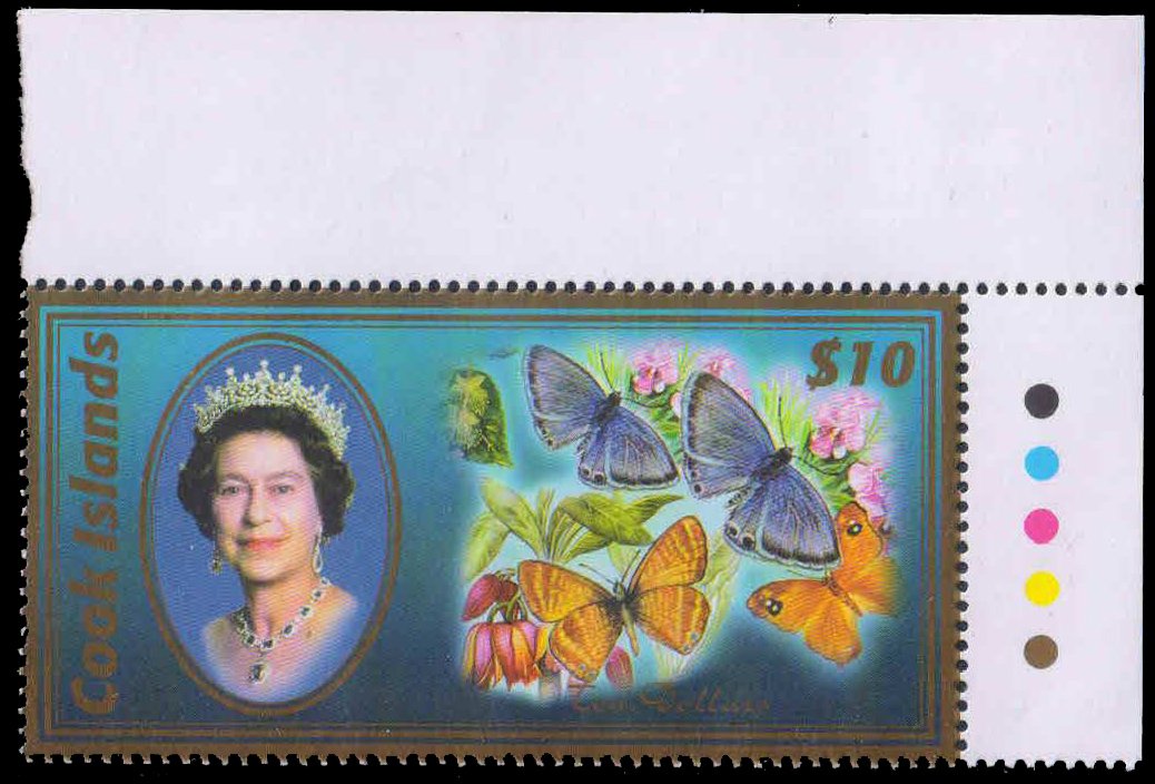 COOK ISLAND 2007-Male & Female Butterflies, 1 Value, Perf, Face � 10-Cat � 15-S.G. 1535