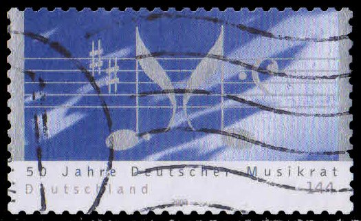 GERMANY 2003-Musicial Notations, Music Association, 1 Value, Used, S.G. 3227-Cat � 4.50