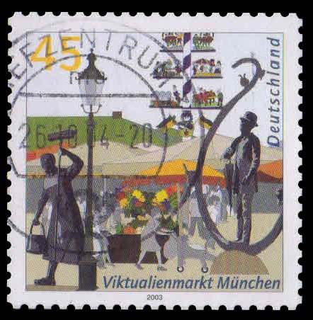 GERMANY 2003-Munich City, Market Stalls, 1 Value, Used, S.G. 3231-Cat £ 1.50