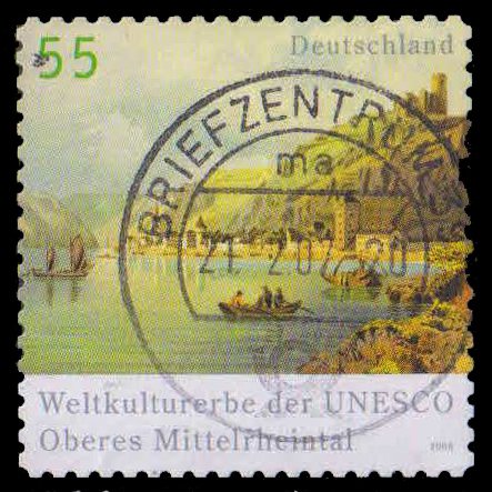 GERMANY 2006-Upper Central Rhine Valley-World Heritage Sites, 1 Value, Used, S.G. 3414-Cat � 2.10