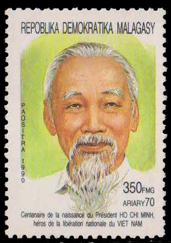 MALAGASY 1990-Ho Chi Minh, President of Vietnam, 1 Value, MNH, S.G. 825