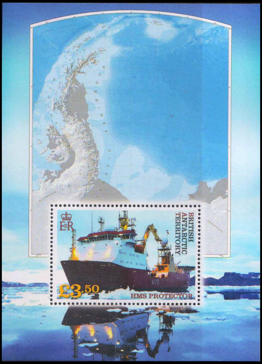 BRITISH ANTARCTIC TERRITORY 2012-Ice Patrol Ship, Miniature Sheet, MNH, S.G. MS 594-Cat £ 18-